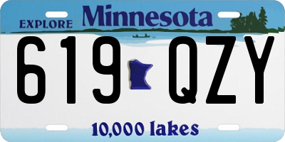 MN license plate 619QZY