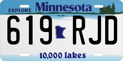 MN license plate 619RJD