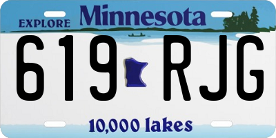 MN license plate 619RJG