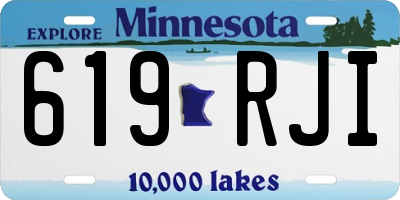 MN license plate 619RJI