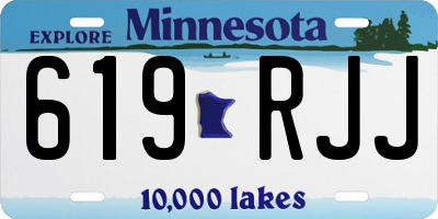 MN license plate 619RJJ