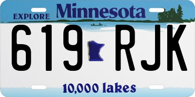 MN license plate 619RJK
