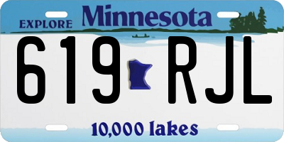 MN license plate 619RJL