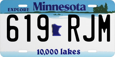 MN license plate 619RJM