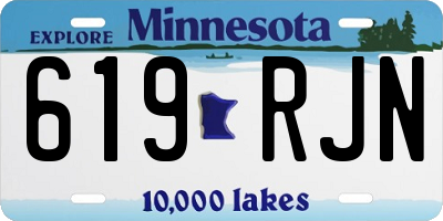 MN license plate 619RJN