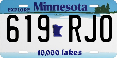MN license plate 619RJO