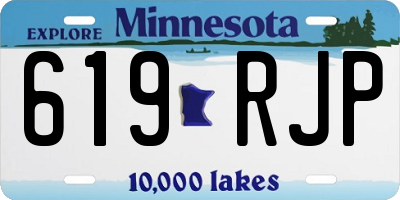 MN license plate 619RJP