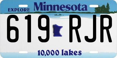 MN license plate 619RJR