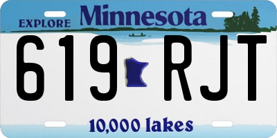 MN license plate 619RJT