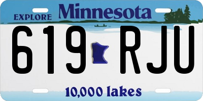 MN license plate 619RJU