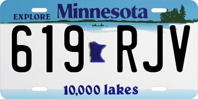 MN license plate 619RJV