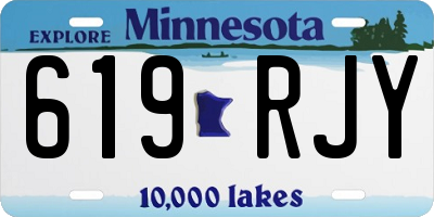 MN license plate 619RJY