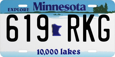 MN license plate 619RKG