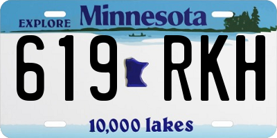 MN license plate 619RKH
