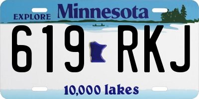 MN license plate 619RKJ