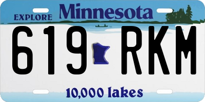 MN license plate 619RKM