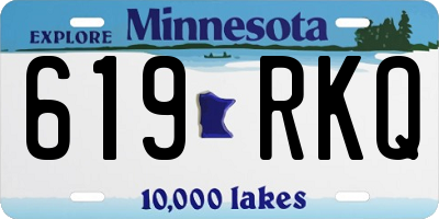 MN license plate 619RKQ