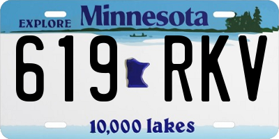 MN license plate 619RKV