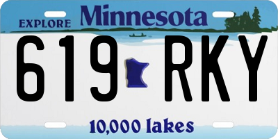 MN license plate 619RKY