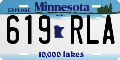 MN license plate 619RLA