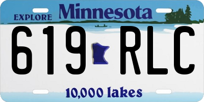 MN license plate 619RLC