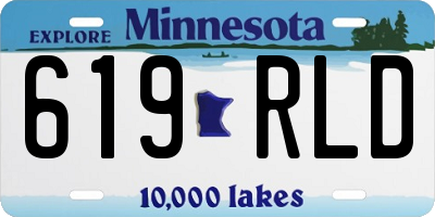 MN license plate 619RLD