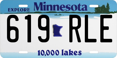 MN license plate 619RLE