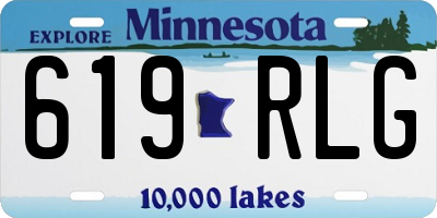 MN license plate 619RLG
