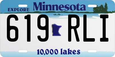 MN license plate 619RLI