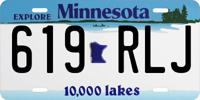 MN license plate 619RLJ