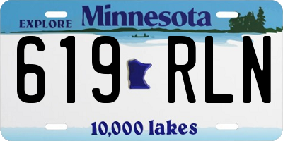 MN license plate 619RLN