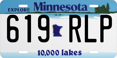 MN license plate 619RLP