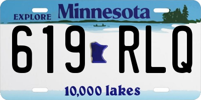 MN license plate 619RLQ