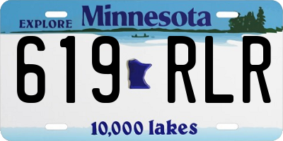 MN license plate 619RLR