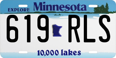 MN license plate 619RLS