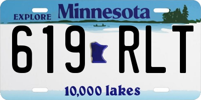 MN license plate 619RLT
