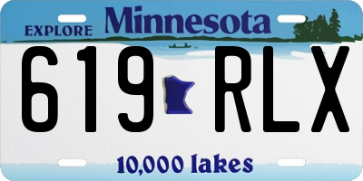 MN license plate 619RLX