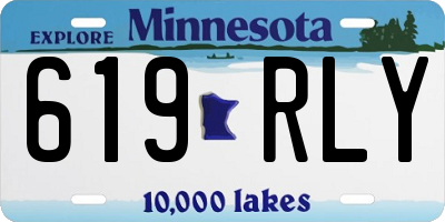 MN license plate 619RLY