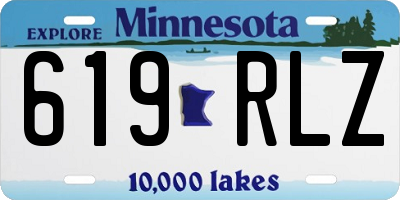 MN license plate 619RLZ