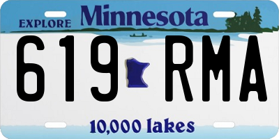 MN license plate 619RMA