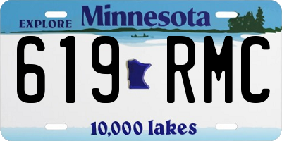 MN license plate 619RMC
