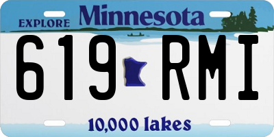 MN license plate 619RMI