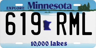 MN license plate 619RML