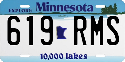 MN license plate 619RMS