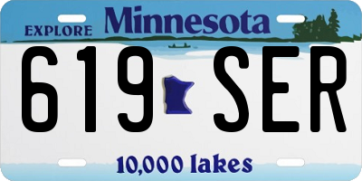 MN license plate 619SER