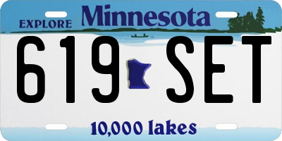 MN license plate 619SET