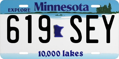 MN license plate 619SEY