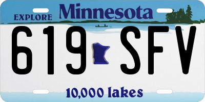 MN license plate 619SFV