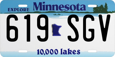 MN license plate 619SGV