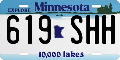 MN license plate 619SHH